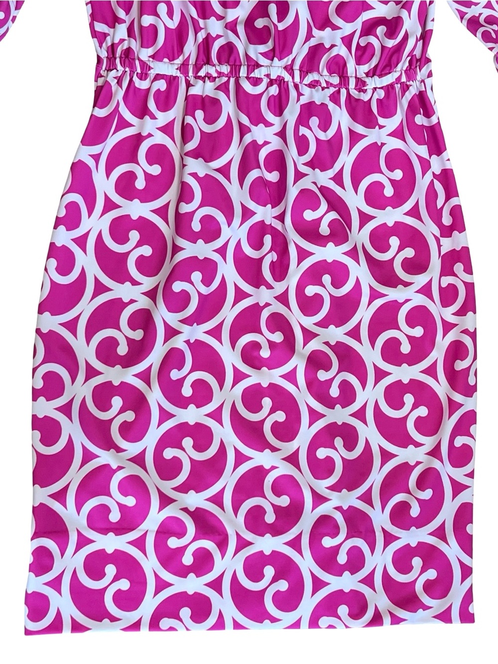 Gretchen Scott Women’s Sz M Pink Twist and Shout Dress Geometric Print Stretch - Picture 12 of 16